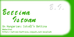 bettina istvan business card